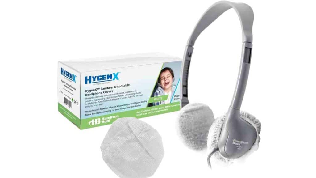 HamiltonBuhl HygenX Sanitary Ear Cushion Covers (2.5 White, 50 Pairs)