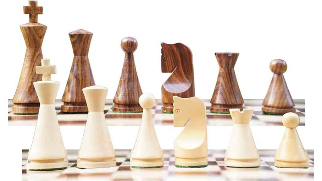 Hastha Kalalu Reproduced Russian Poni Series Minimalist Style Modern Chess Set