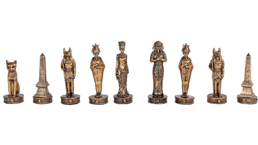Pacific Giftware Ancient Egyptian God Kingdom Civil War Chess Set with Glass Board