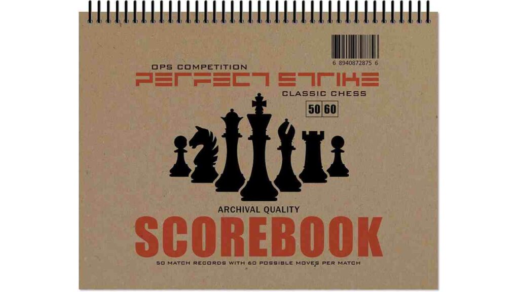 Perfect Strike Chess SCOREBOOK with Rules