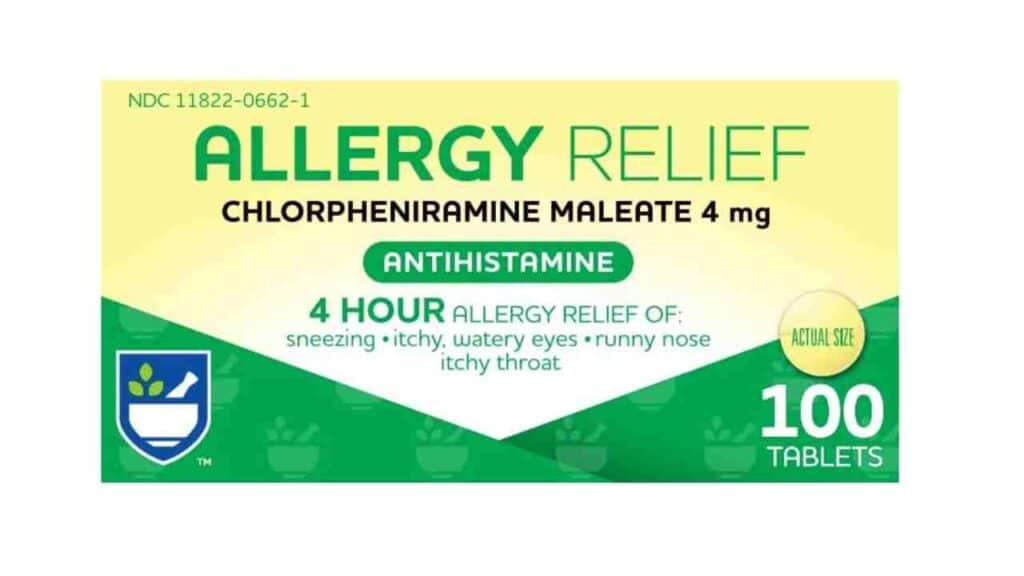 Rite Aid Allergy Medicine, Chlorpheniramine Maleate What is the Best Antihistamine For Facial Flushing