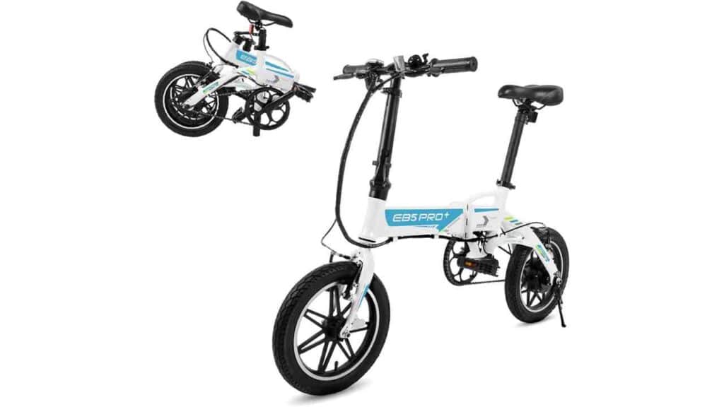 Swagtron Swagcycle EB-5 Lightweight Aluminum Folding Bike for Short Female Riders