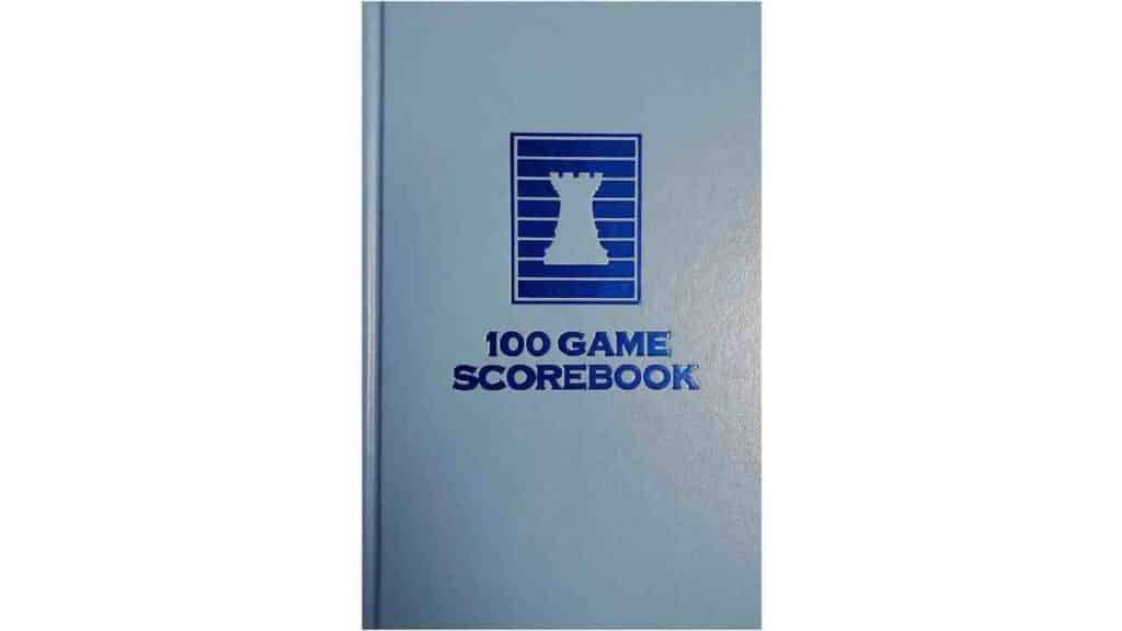 Rook-N-Pawn Atomic Blue Hardcover Chess Scorebook