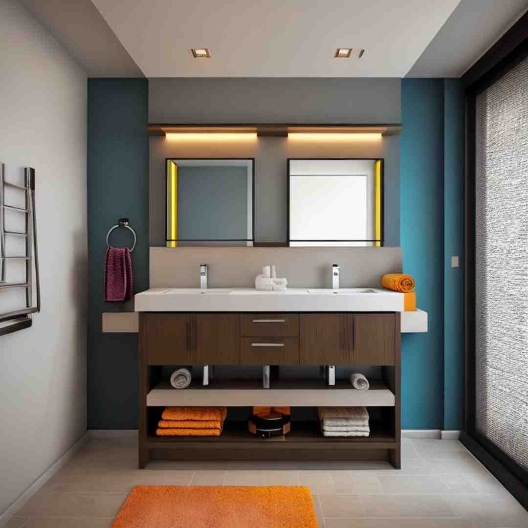 Apartment Bathroom Ideas bold colors SMG Images