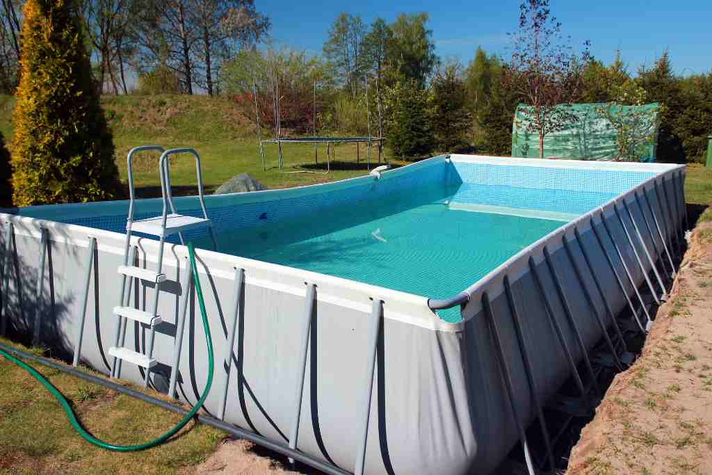 Sectin Budget Friendly above ground pool deck ideas on a budget image