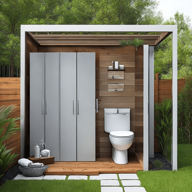 DIY outdoor bathroom location